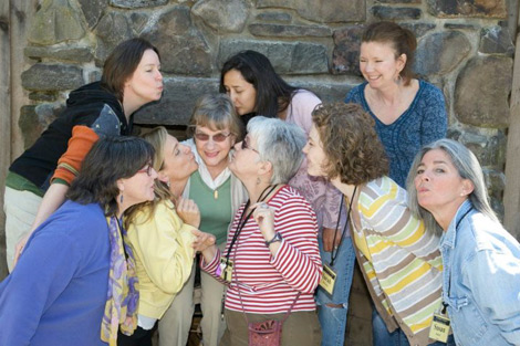 Patti Gauch and students