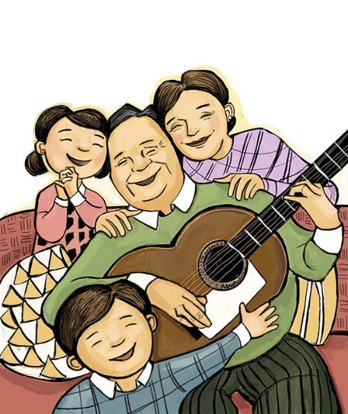 Illustration from Sing, Don't Cry by Angela Dominguez