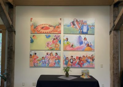 Art Wall celebrating POWWOW DAY at the Barn at Boyds Mills
