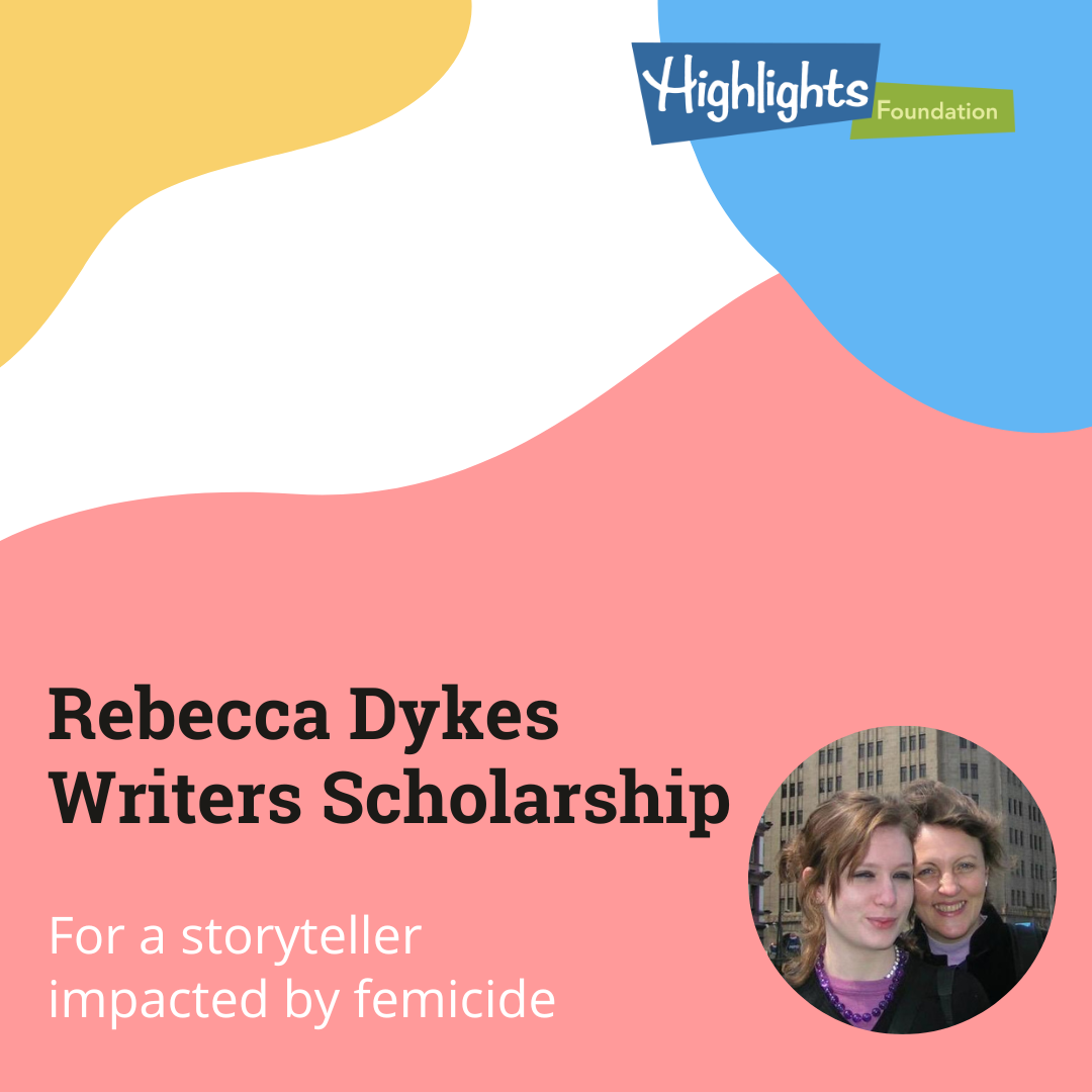 Scholarship graphic for the Rebecca Dykes Writers Scholarship at Boyds Mills
