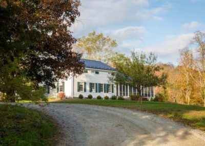 FARMHOUSE VIEW FROM THE DRIVEWAY