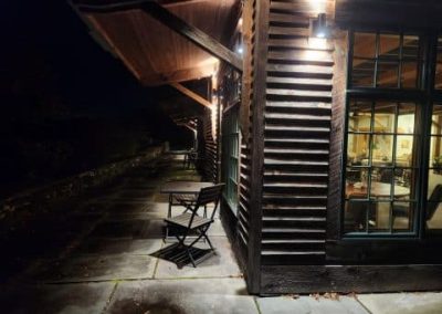 BARN EXTERIOR AT NIGHT
