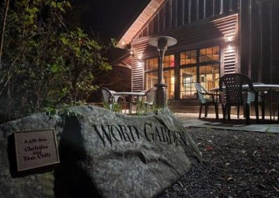 WORD GARDEN AT NIGHT