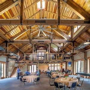 Inside The Barn at the Boyds Mills Retreat Center