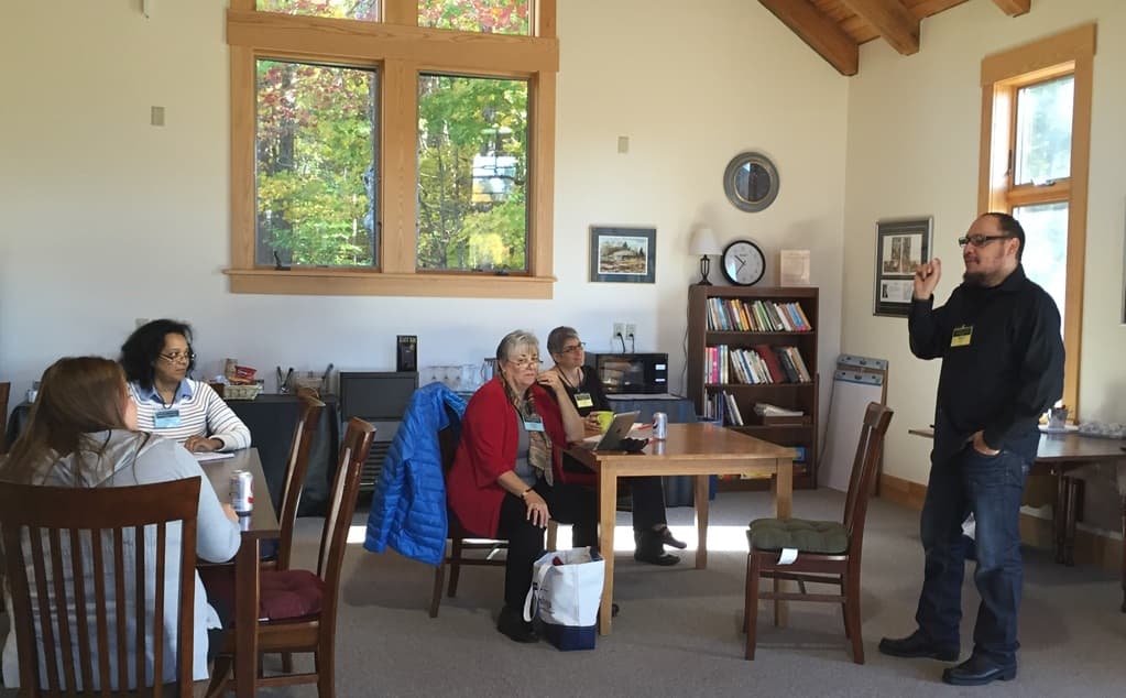 Floyd Cooper at the Boyds Mills Retreat Center 