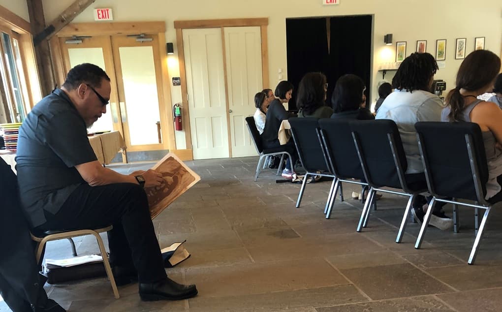 Floyd Cooper at the Boyds Mills Retreat Center