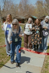 Photo of Heidi Stemple and friends on the Boyds Mills campus